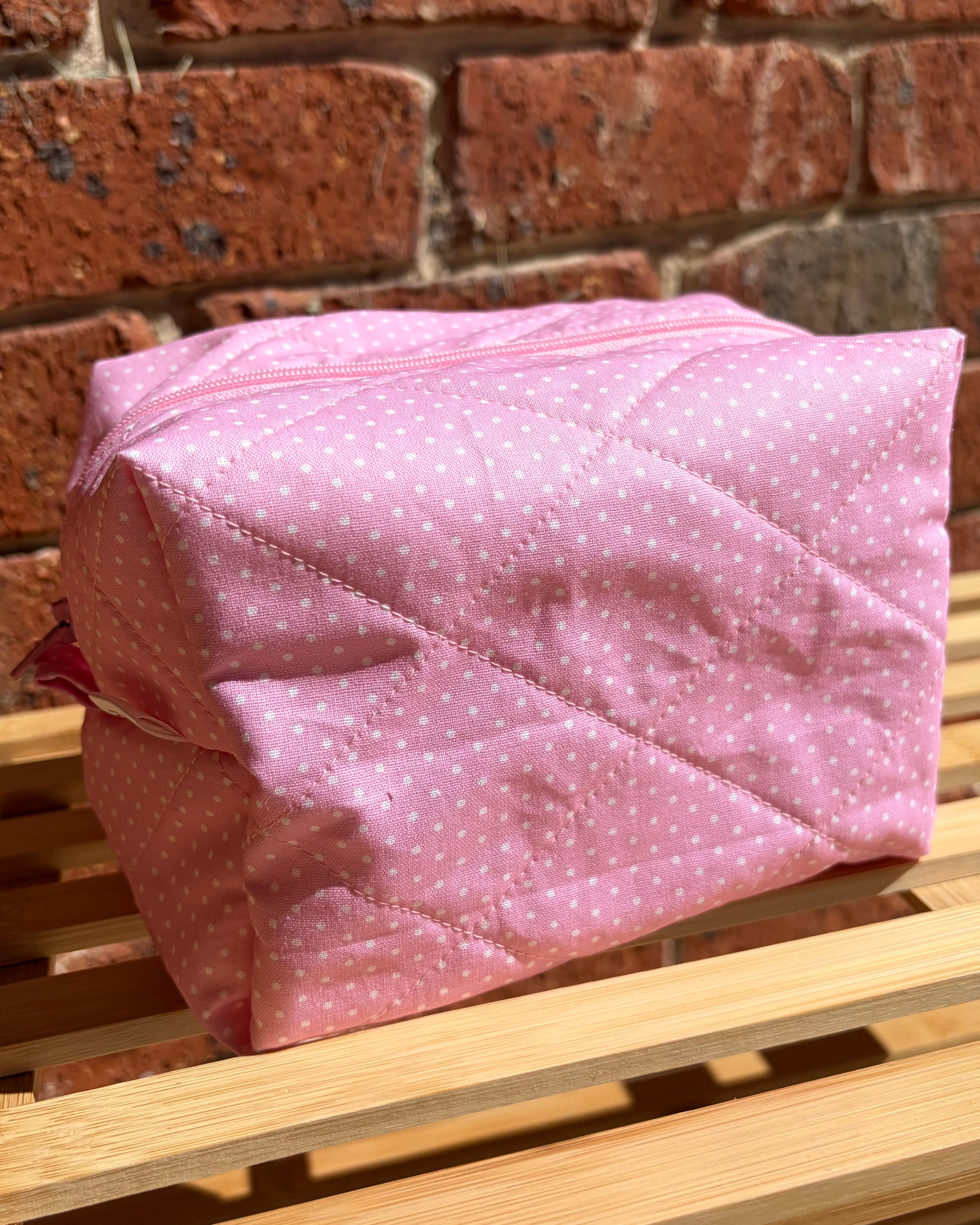 KB Cosmetic Bag - Pink Spots