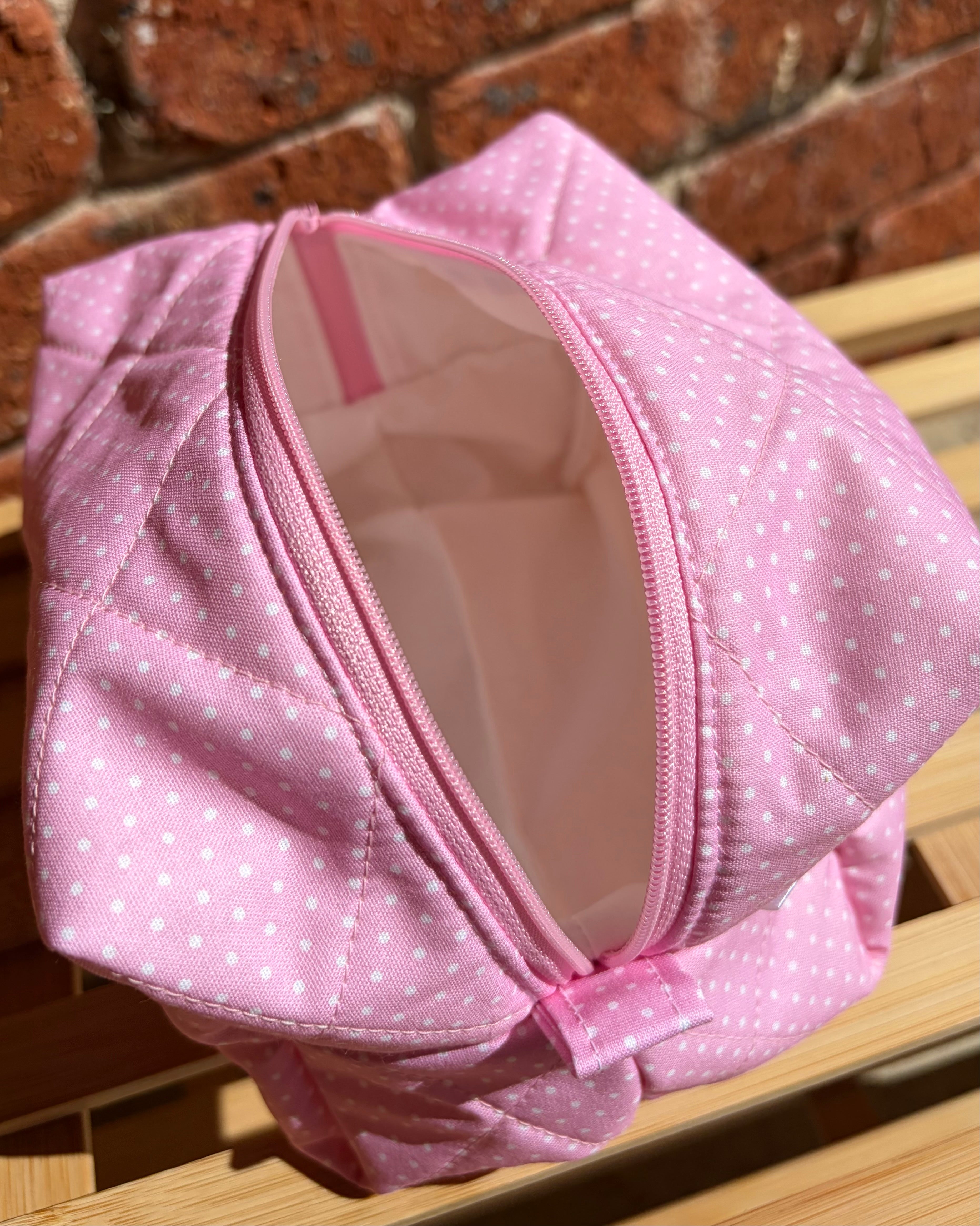 KB Cosmetic Bag - Pink Spots