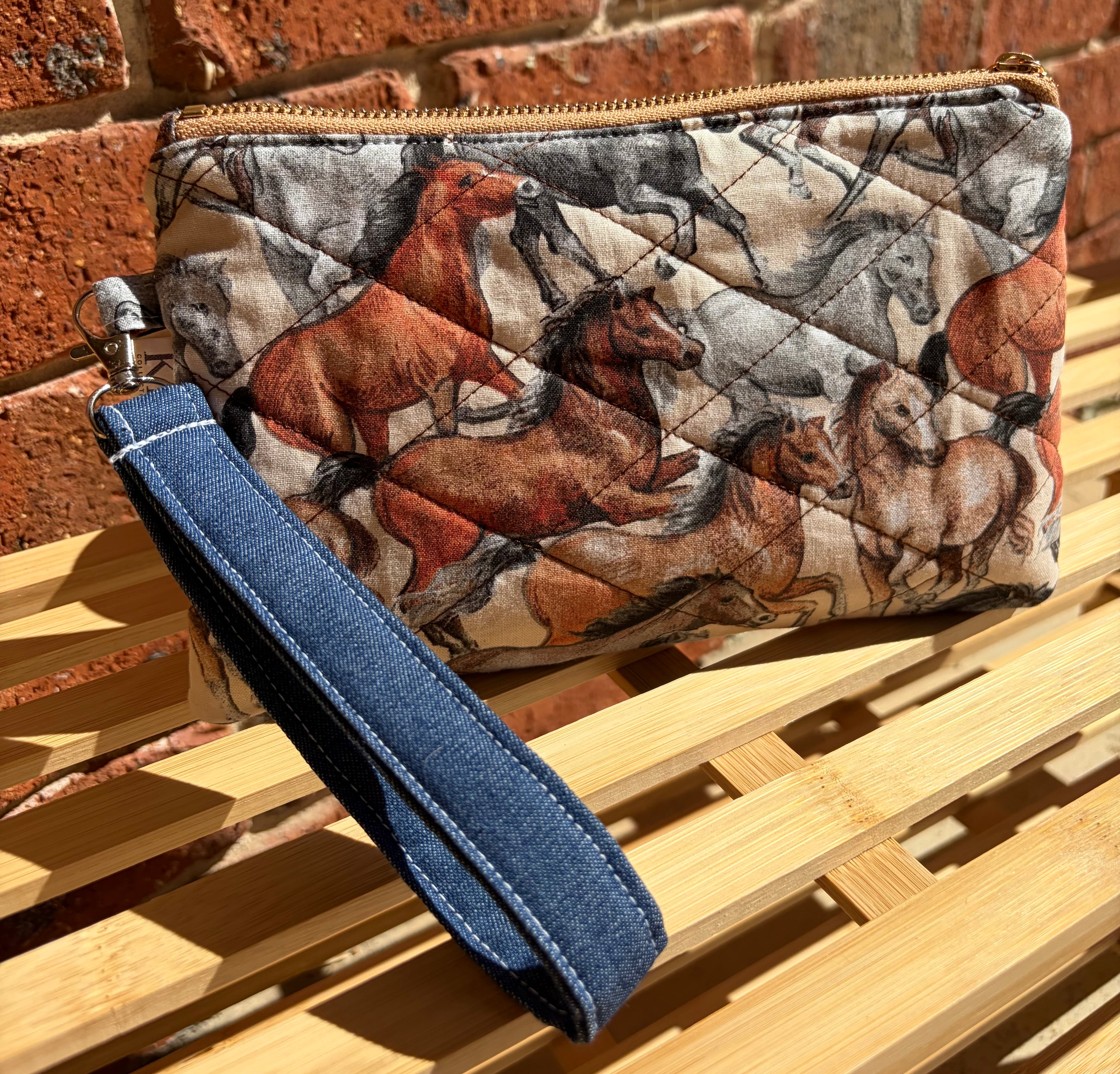 KB Quilted Purse - Horses