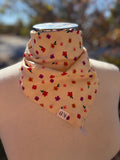 Cotton Neck Scarf - Cream Floral