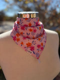 Cotton Neck Scarf - Pink/Orange Floral