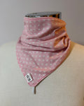 Cotton/Fleece Neck Scarf - Pink Stars