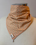 Cotton/Fleece Neck Scarf - Peach