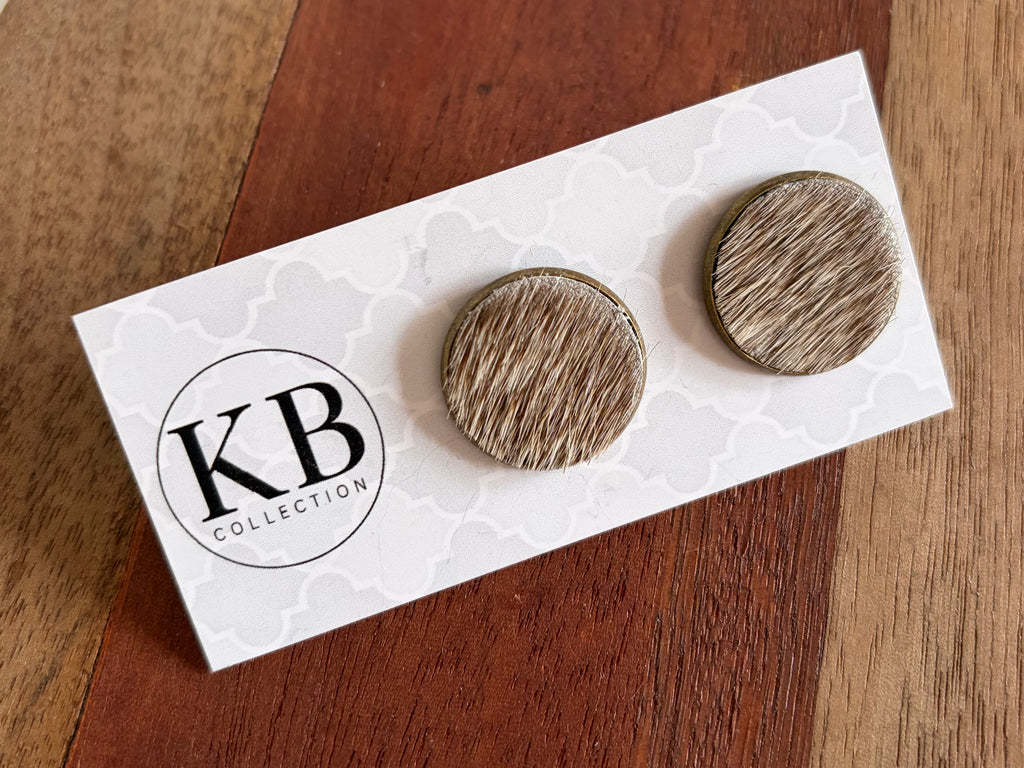Cowhide Studs - (Bronze) Roan