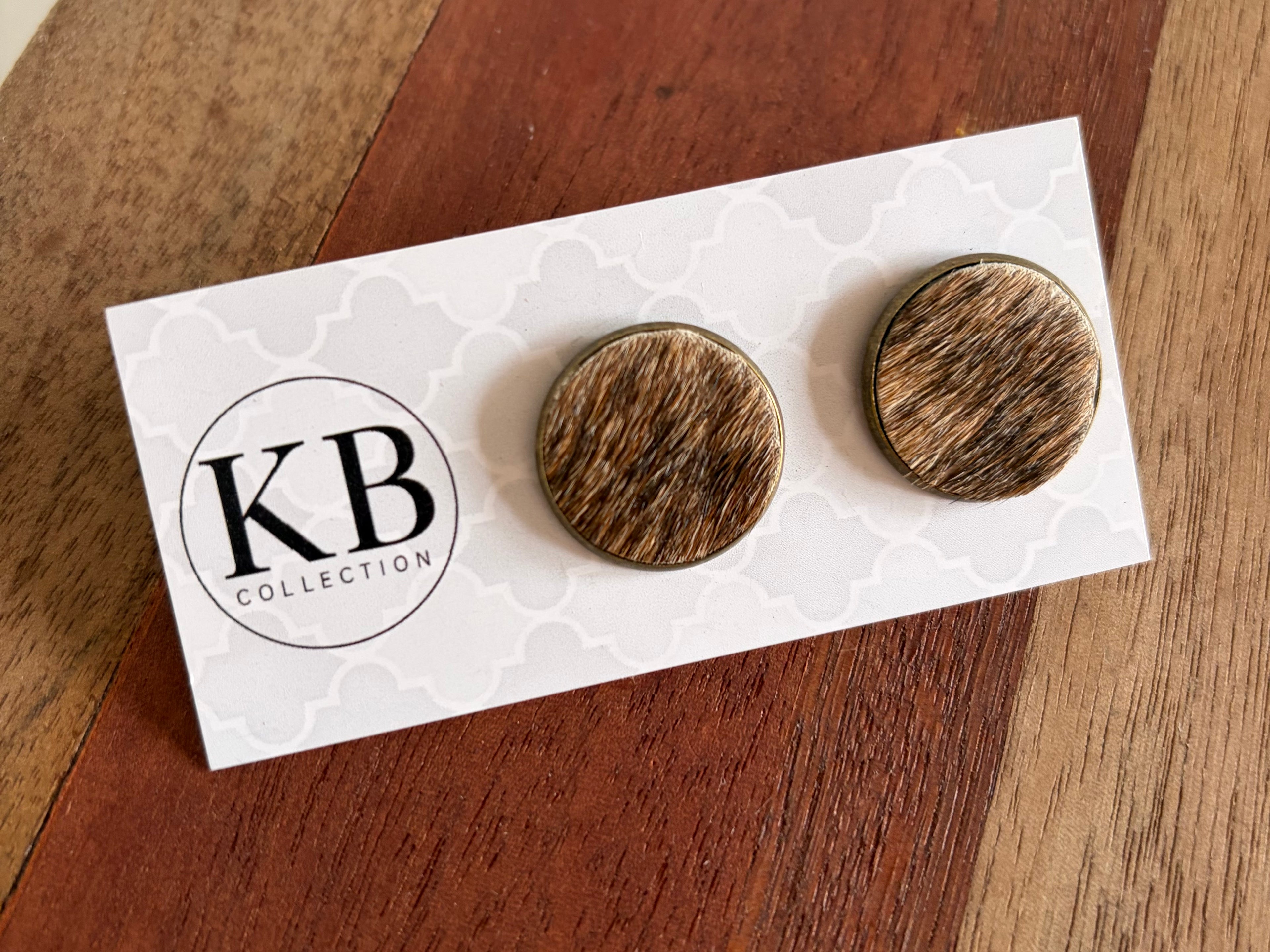 Cowhide Studs - (Bronze) Brindle
