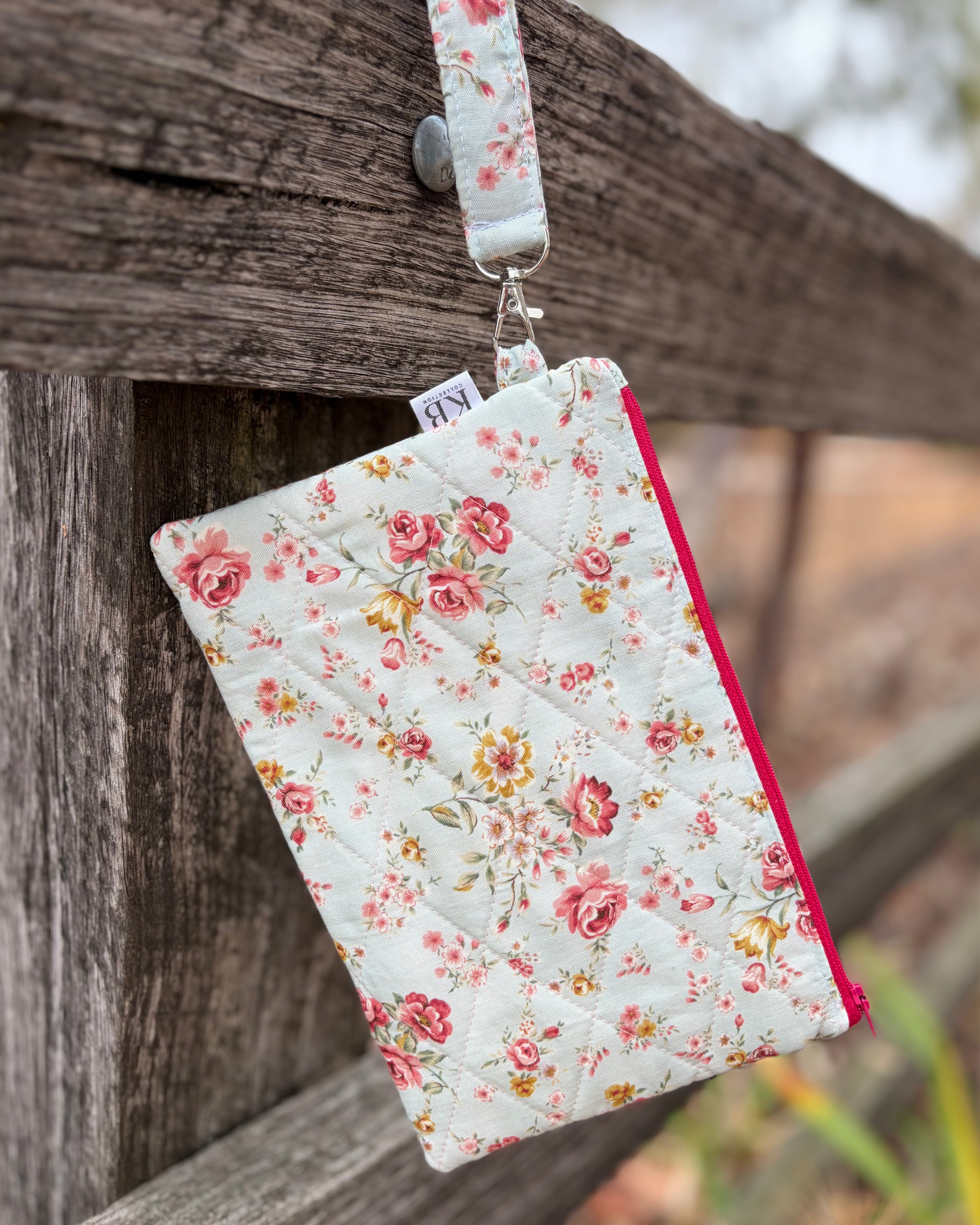 KB Quilted Purse - Pink Roses