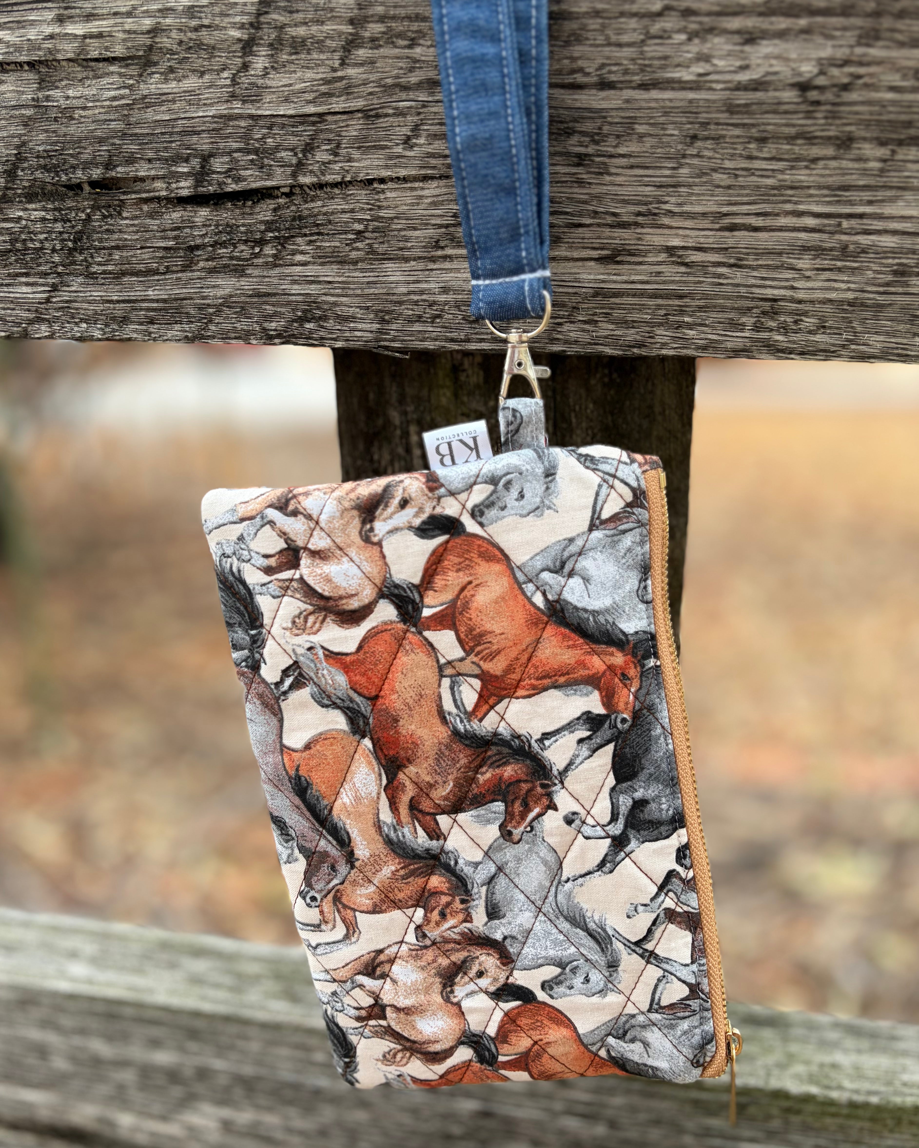 KB Quilted Purse - Horses