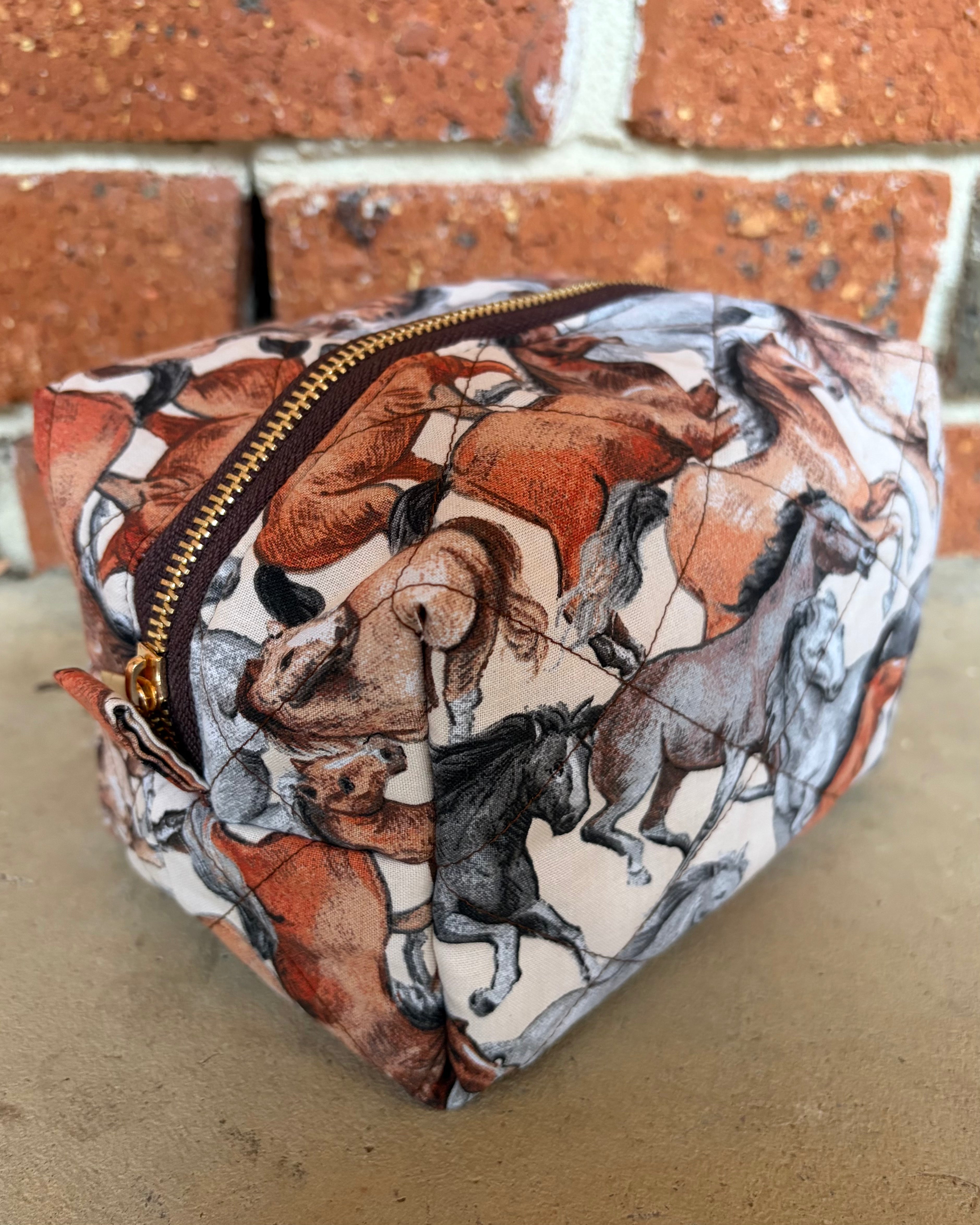 KB Cosmetic Bag - Horses