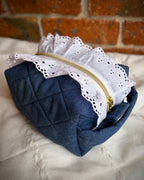 Deluxe Denim Cosmetic Bag