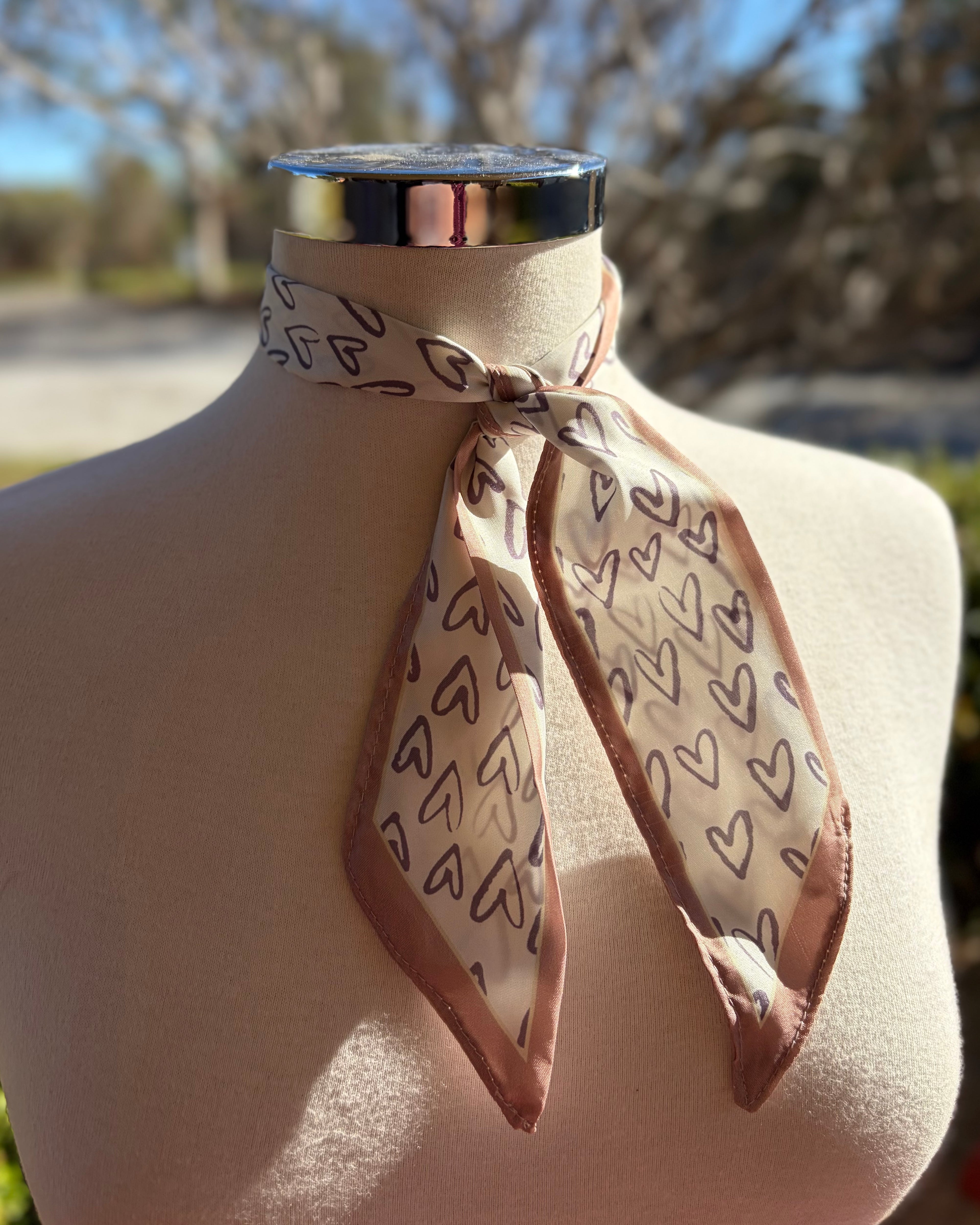 Satin Neck Tie - Hearts