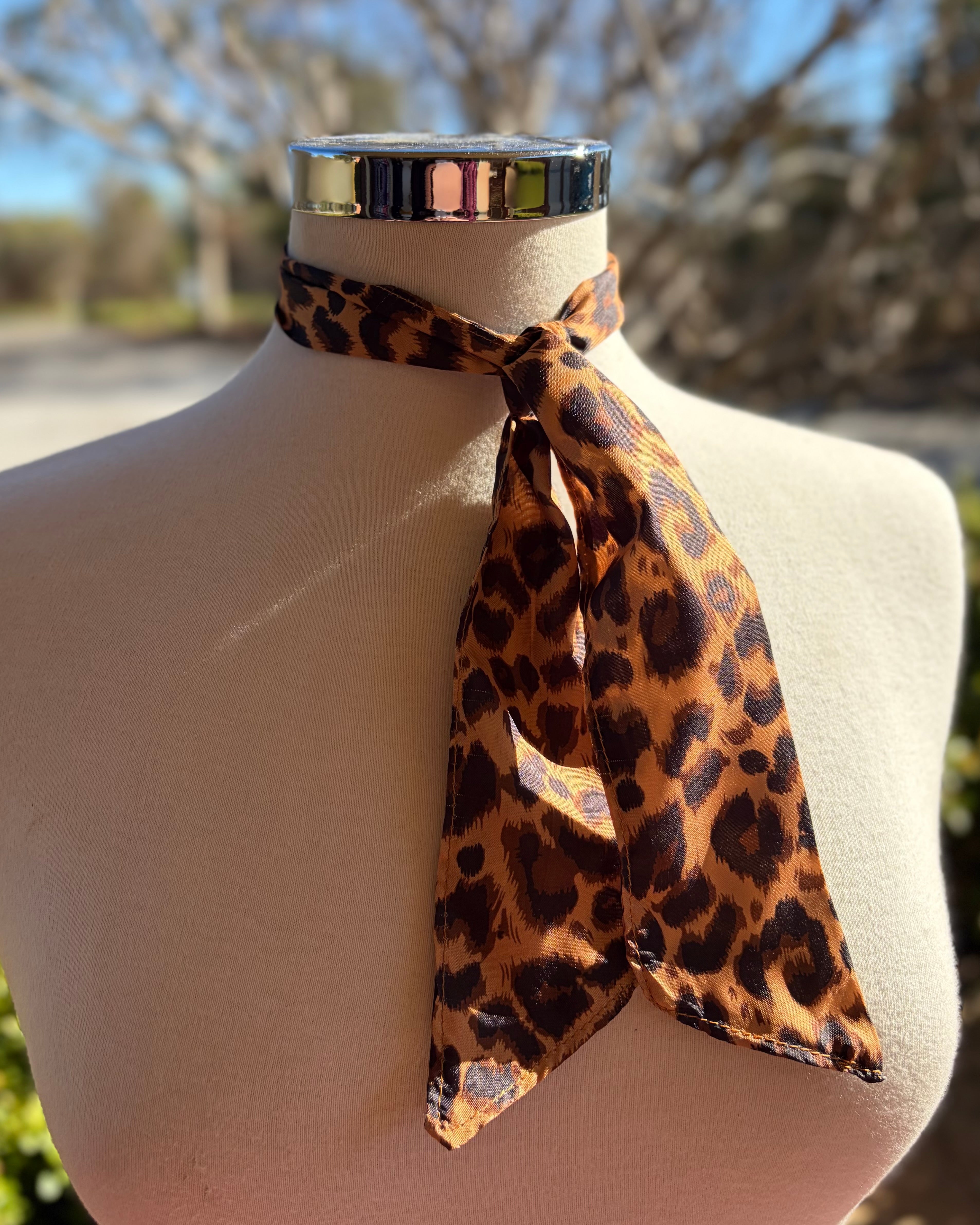 Satin Neck Tie - Cheetah Print