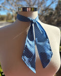 Satin Neck Tie - Blue Polkadot