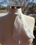 Satin Neck Tie - White Polkadot