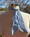 Satin Neck Tie - Blue Gingham