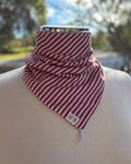 Cotton/Fleece Neck Scarf - Rust