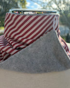 Cotton/Fleece Neck Scarf - Rust