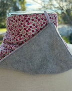 Cotton/Fleece Neck Scarf - Peonies