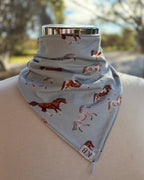 Cotton/Fleece Neck Scarf - Horses
