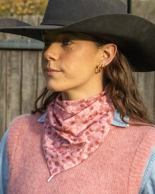 Cotton Neck Scarf - Rust Pink