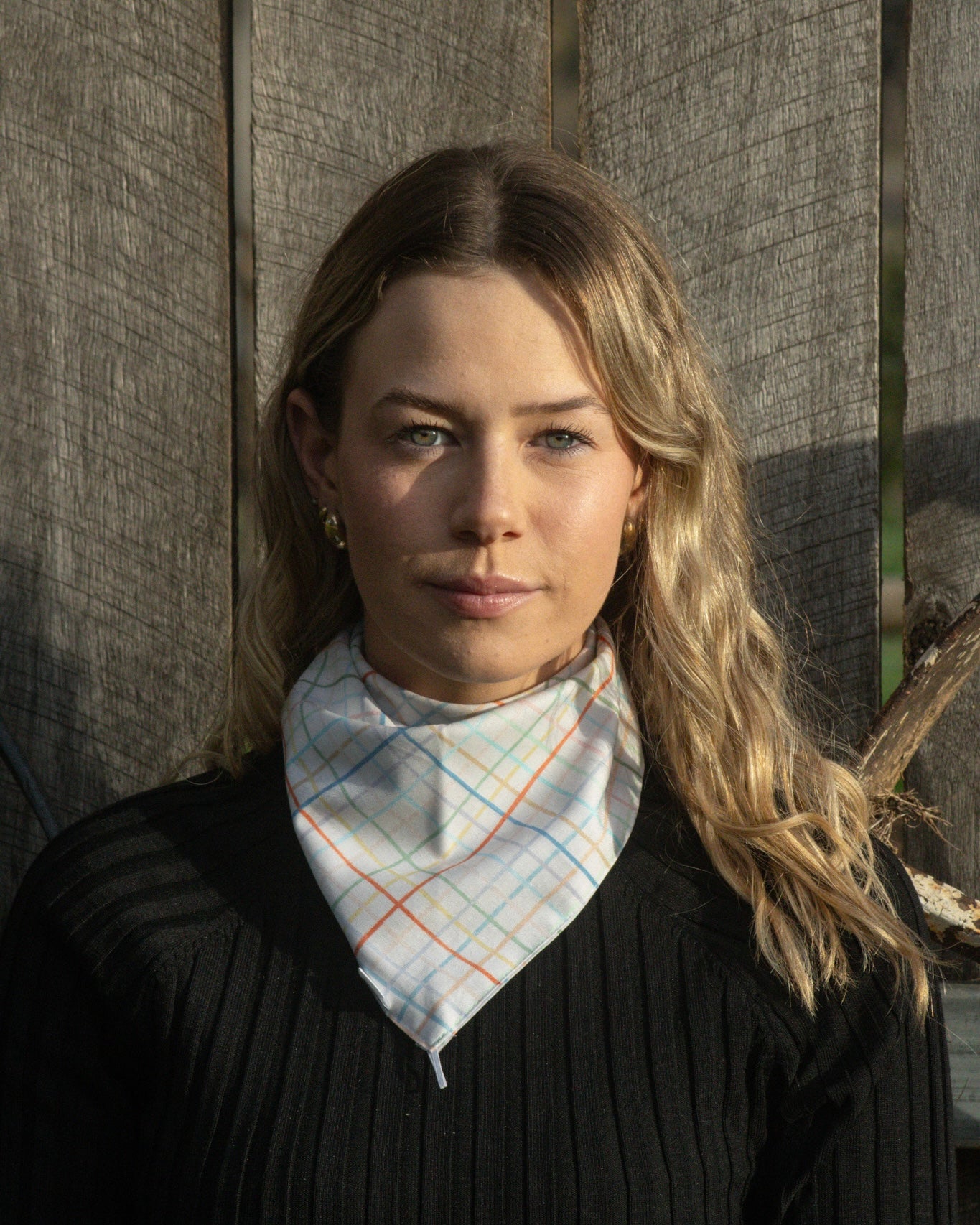 Cotton Neck Scarf - Multi Colour Check
