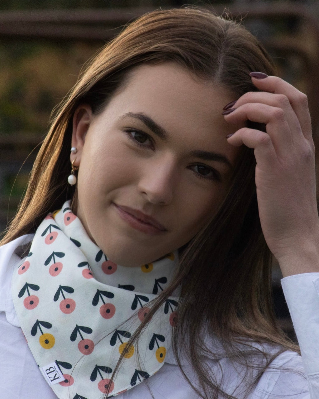 Cotton Neck Scarf - Poppies