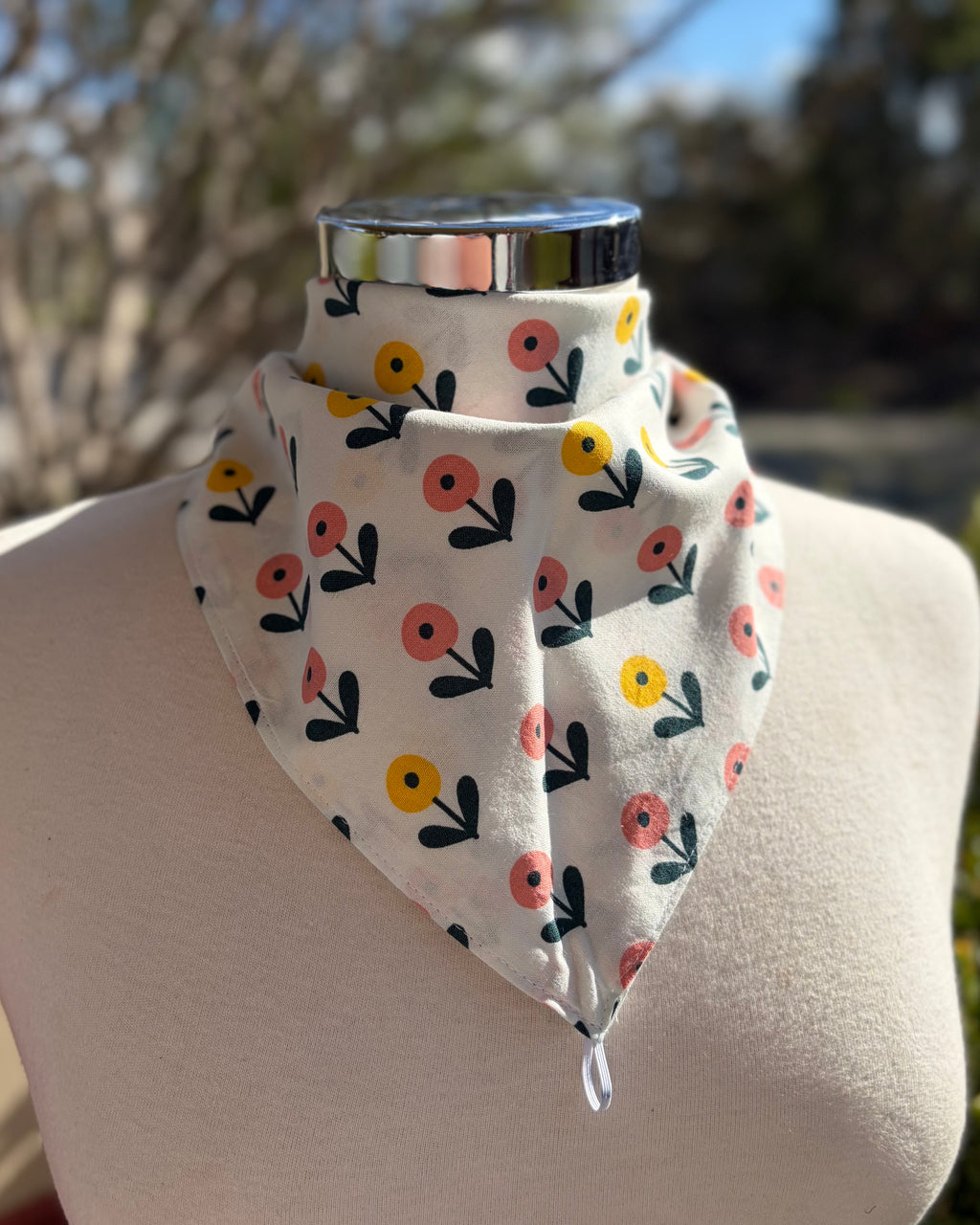 Cotton Neck Scarf - Poppies
