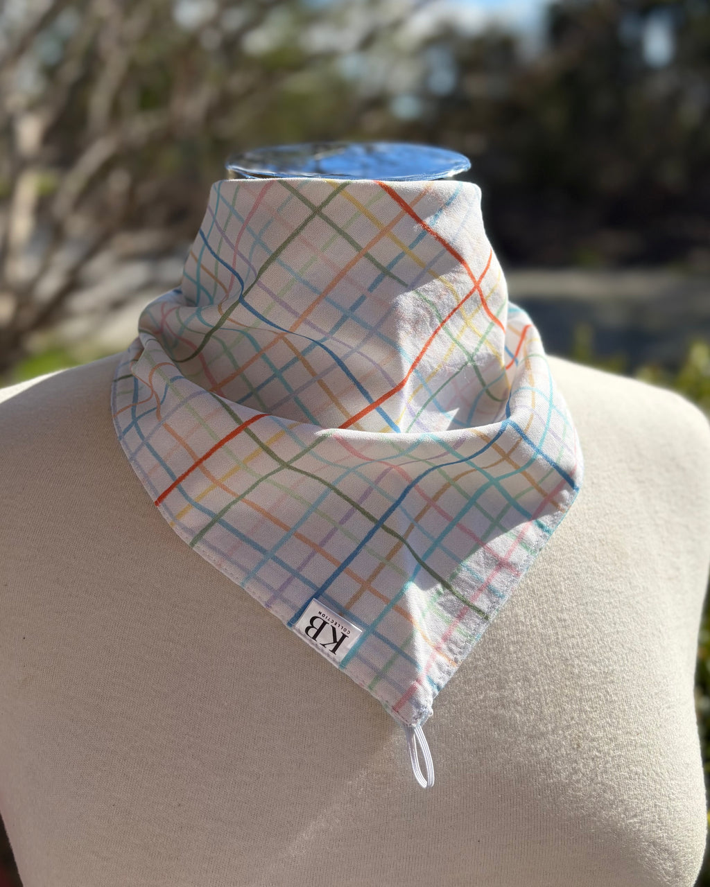 Cotton Neck Scarf - Multi Colour Check