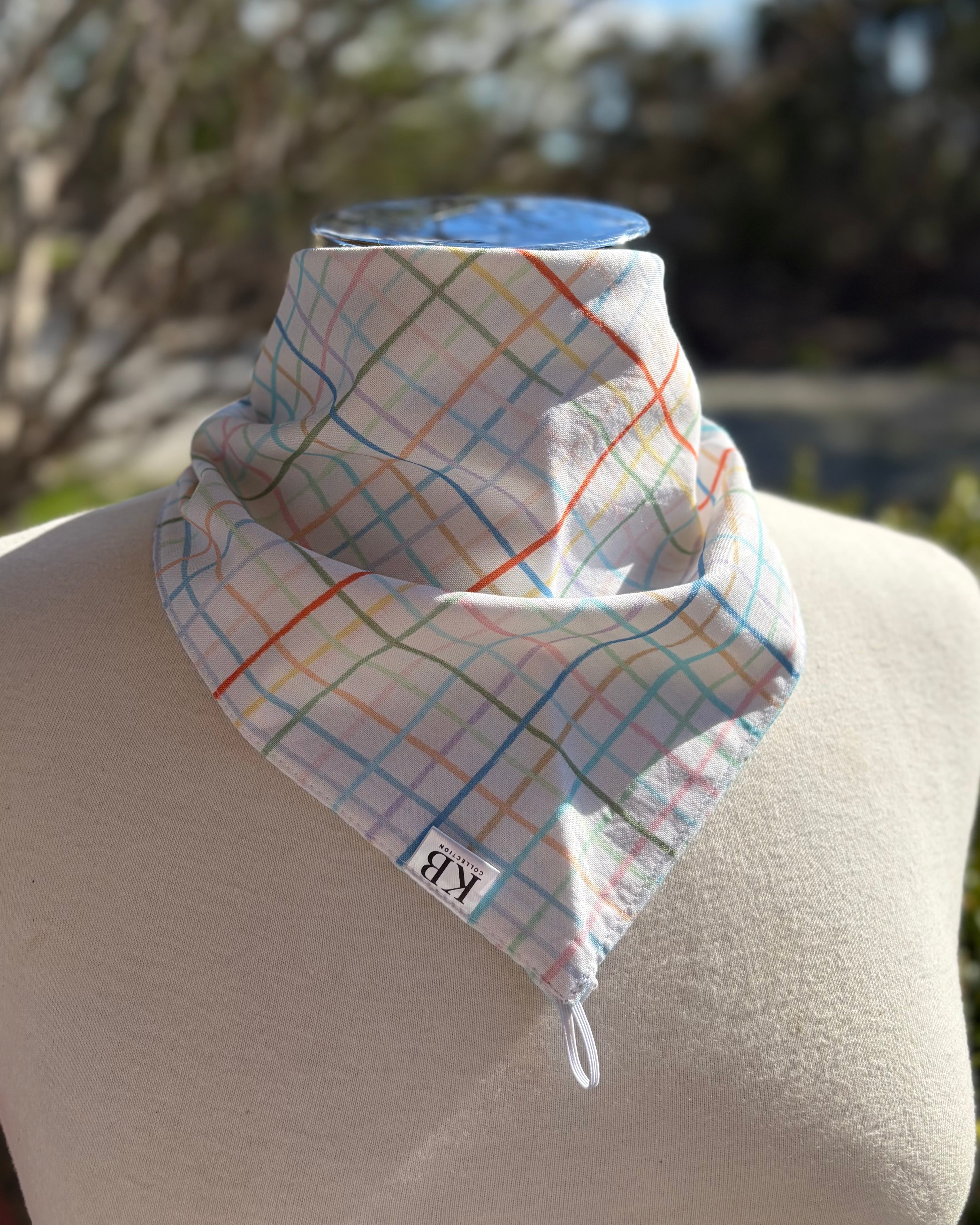 Cotton Neck Scarf - Multi Colour Check