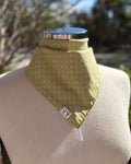 Cotton Neck Scarf - Lime Spots