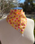 Cotton Neck Scarf - Yellow Floral