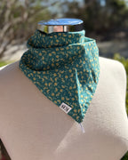 Cotton Neck Scarf - Emerald Roses