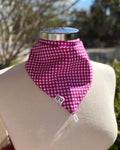 Cotton Neck Scarf - Magenta Gingham
