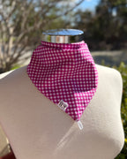 Cotton Neck Scarf - Magenta Gingham