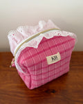KB Cosmetic Bag - Pink Check