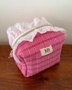 KB Cosmetic Bag - Pink Check