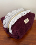 KB Cosmetic Bag -  Maroon Corduroy