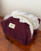 KB Cosmetic Bag -  Maroon Corduroy