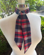 Cotton Neck Tie - Red & Navy Check
