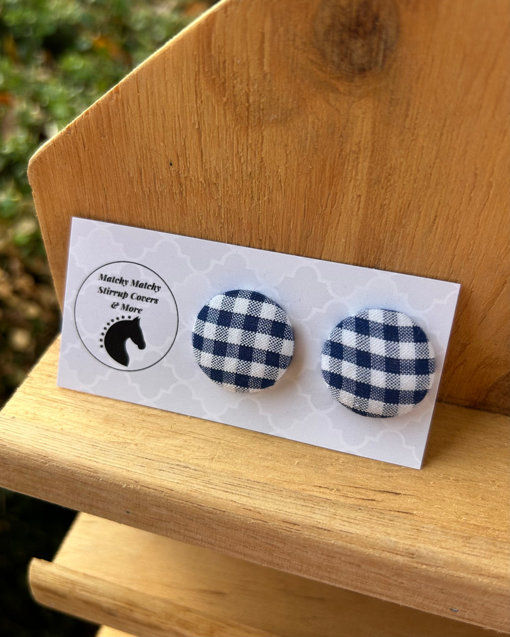 Fabric Button Earrings -