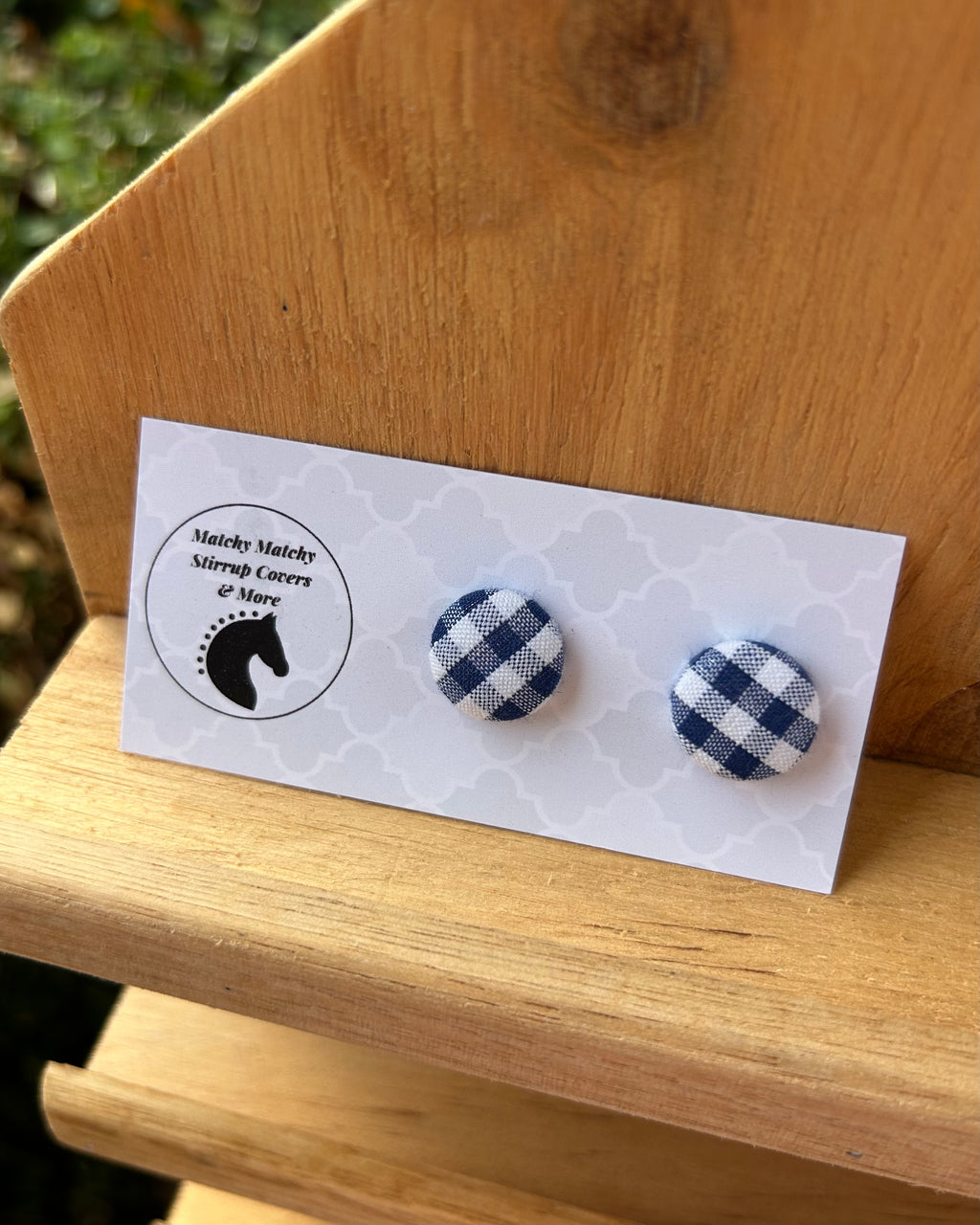 Fabric Button Earrings -