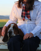 Cotton Neck Tie - Red & Navy Check
